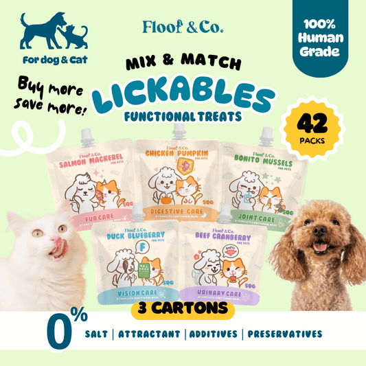 Lickables Series - 42 Pack (3 Carton) - Complete Meals For Cats & Dogs