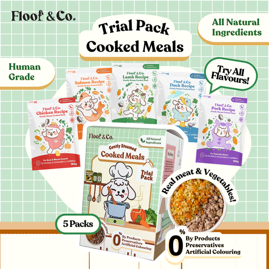 Trial Pack - Cooked Meals For Dogs (5 packs - 500g)