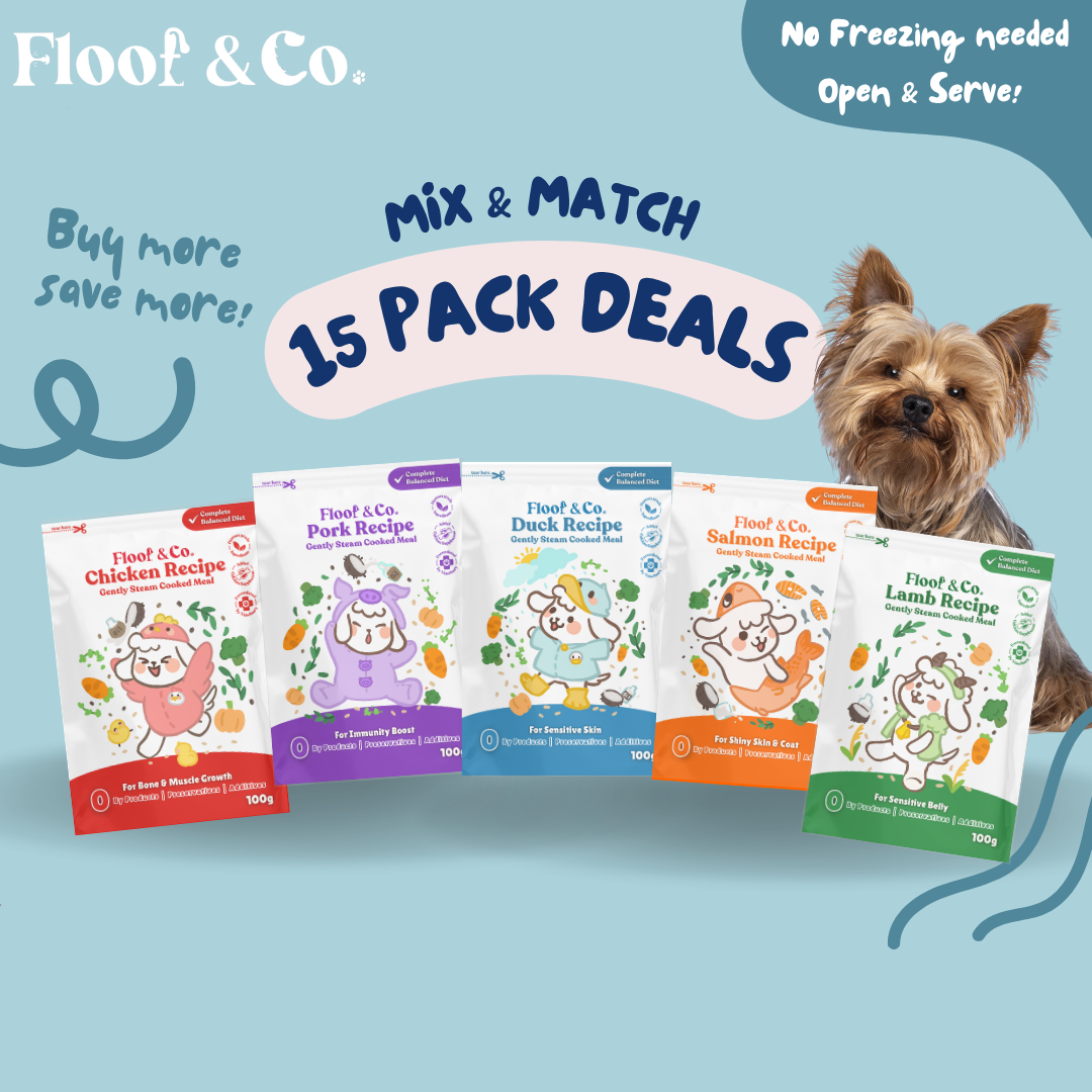 Dog Cooked Meals - 15 Pack Deals! 1.5kg Mix & Match